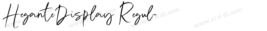 HeganteDisplay Regul字体转换 HeganteDisplay Regul字体转换